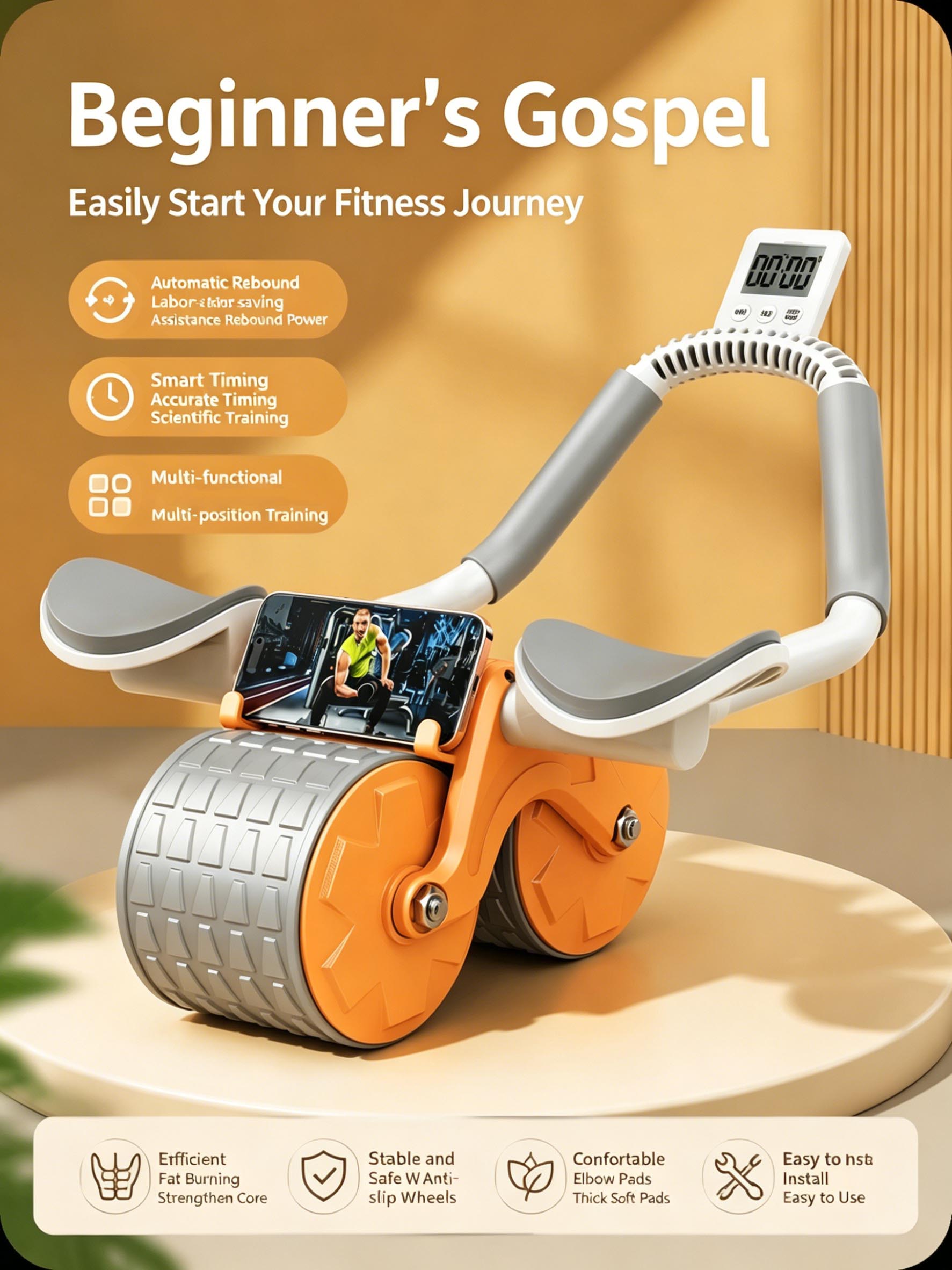 Ab Roller Wheel With Elbow Support - Roda Abdominal com Apoio de Cotovelo