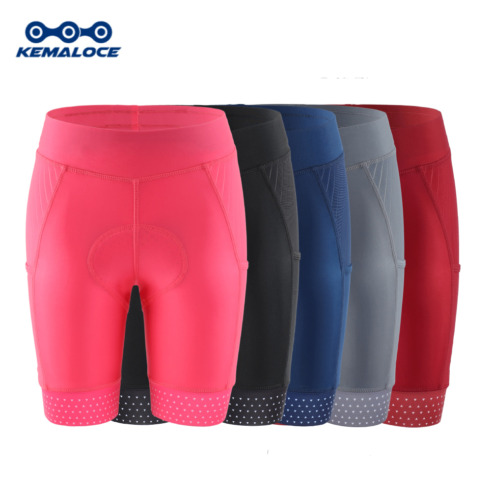 KEMALOCE-Shorts de ciclismo fe - Padded Cycling Shorts 5D Gel avaliação e preço