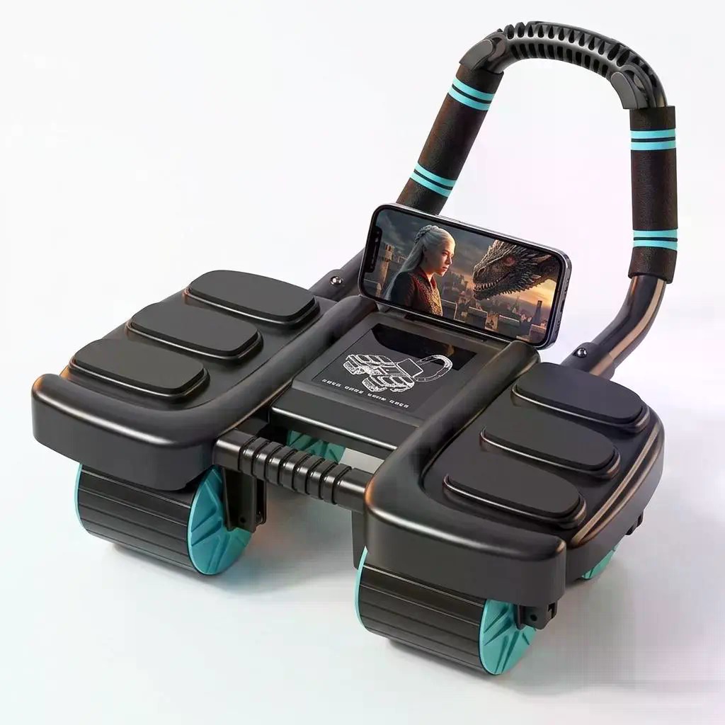 Roda Abdominal de 4 Rodas com  - Ab Roller Wheel With Elbow Support avaliação e preço