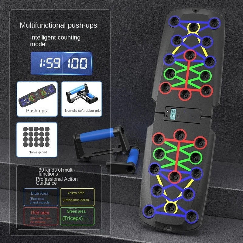 Conjunto de placa push-up port - Push Up Board Foldable Multi Function avaliação e preço